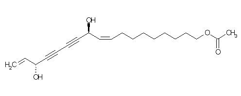 1-Acetoxy-9,17-octadecadiene-12,14-diyne-11,16-diol