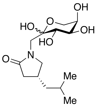 1-Deoxy-1-[(4R)-4-(2-methylpropyl)-2-oxo-1-pyrrolidinyl]-D-fructose, Pyranose / Furanose Mixture and α/β Mixture