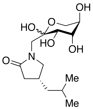 1-Deoxy-1-[(4R)-4-(2-methylpropyl)-2-oxo-1-pyrrolidinyl]-D-tagatopyranose     (α/β Mixture)