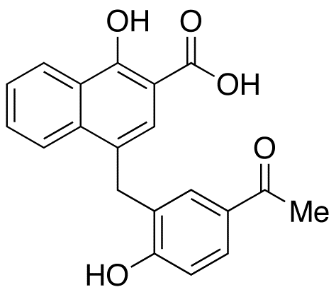 1-Hydroxy-4-((5-acetyl-2-hydroxy)phenylmethyl)-2-naphthalenecarboxylic Acid