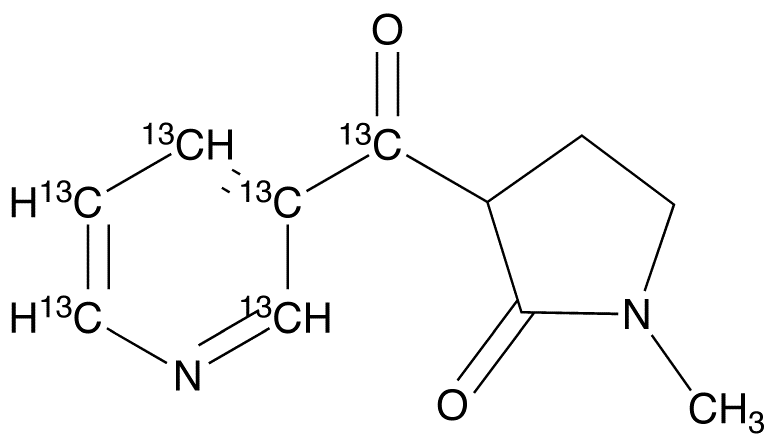 1-Methyl-3-(3’-pyridylcarbonyl-1,2’,3’,4’,5’,6’-13C6-pyrrolidinone