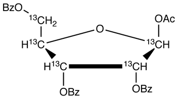 1-O-Acetyl-2,3,5-tri-O-benzoyl-β-D-ribofuranose-13C5