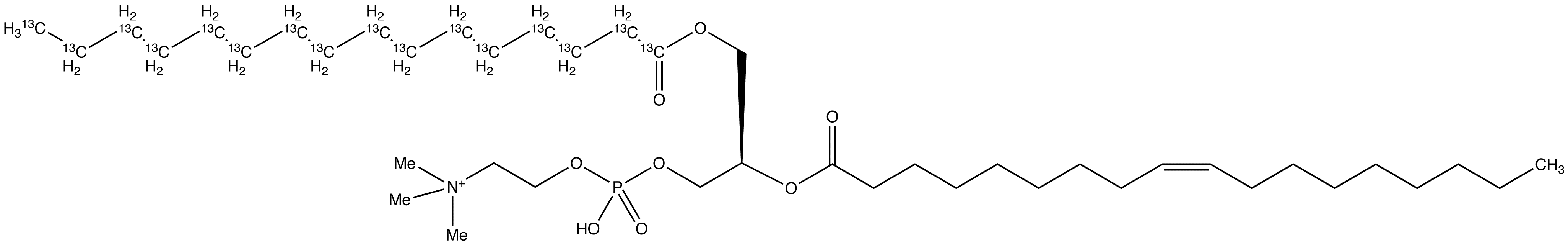 1-Palmitoyl-2-oleoyl-sn-glycerol-3-phosphocholine-13C16