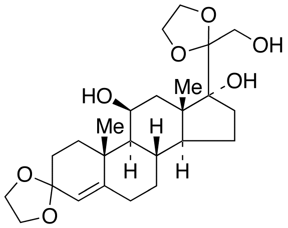 11,17,21-Trihydroxy-pregn-5-ene-3,20-dione 3,20-Diethylene Ketal