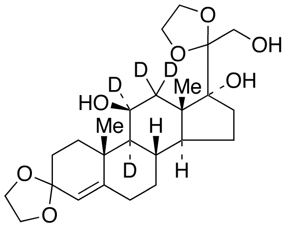 11,17,21-Trihydroxy-pregn-5-ene-3,20-dione-d4 3,20-Diethylene Ketal