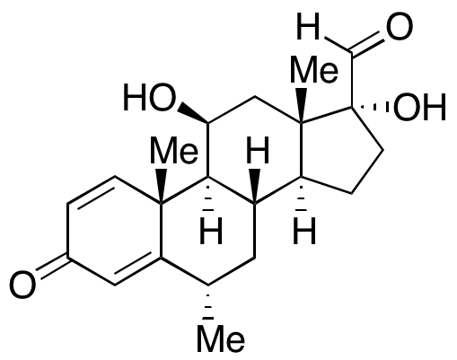 11β,17α-Dihydroxy-6α-methyl-3-oxo-androsta-1,4-diene-17-carboxaldehyde