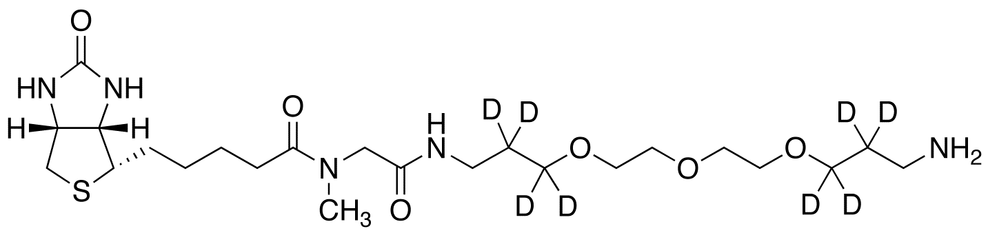 13-Amino-4,7,10-trioxatridecanyl-2,2’,3,3’,11,11’,12,12’-d8)-N-methyl-N-biotinylglycinamide