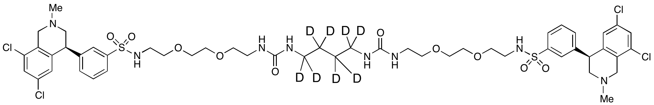 17-[[[3-[(4S)-6,8-Dichloro-1,2,3,4-tetrahydro-2-methyl-4-isoquinolinyl]phenyl]sulfonyl]amino]-N-[2-[2-[2-[[[3-[(4S)-6,8-dichloro-1,2,3,4-tetrahydro-2-methyl-4-isoquinolinyl]phenyl]sulfonyl]amino]ethox