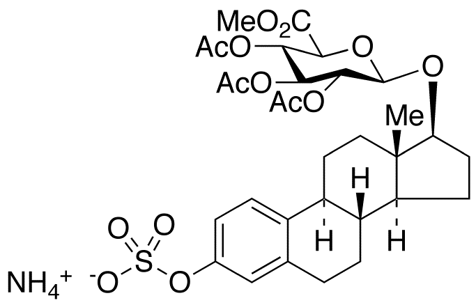 17β-Estradiol 3-Sulfate 17-(2,3,4-Tri-O-acetyl-β-D-glucuronide Methyl Ester) Ammonium Salt