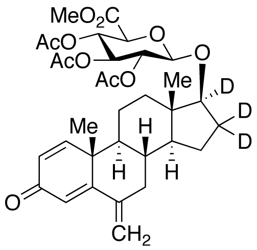 17β-Hydroxy Exemestane-d3 17-O-β-D-Glucuronide 2,3,4-Triacetate Methyl Ester