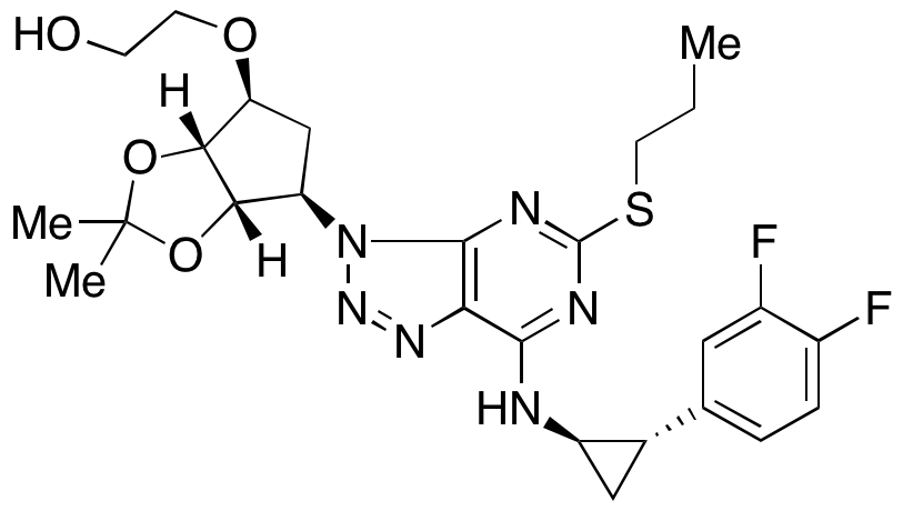 2-[[(3aS,4R,6S,6aa)-4-[7-[[(1R,2S)-2-(3,4-Difluorophenyl)cyclopropyl]amino]-5-(propylthio)-3H-[1,2,3]triazolo[4,5-d]pyrimidin-3-yl]-2,2-dimethyl-tetrahydro-3aH-cyclopenta[d][1,3]dioxol-6-yl]oxy]ethano