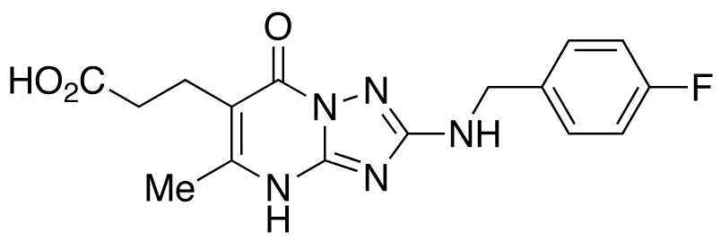 2-[[(4-Fluorophenyl)methyl]amino]-1,7-dihydro-5-methyl-7-oxo-[1,2,4]triazolo[1,5-a]pyrimidine-6-propanoic Acid