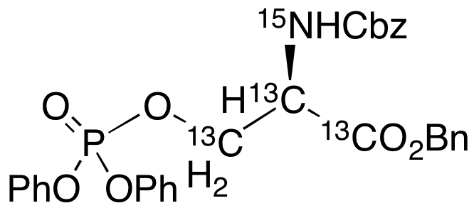 2-(((Benzyloxy)carbonyl)amino)-3-((diphenoxyphosphoryl)oxy)propanoic Acid Benzyl Ester-13C,15N