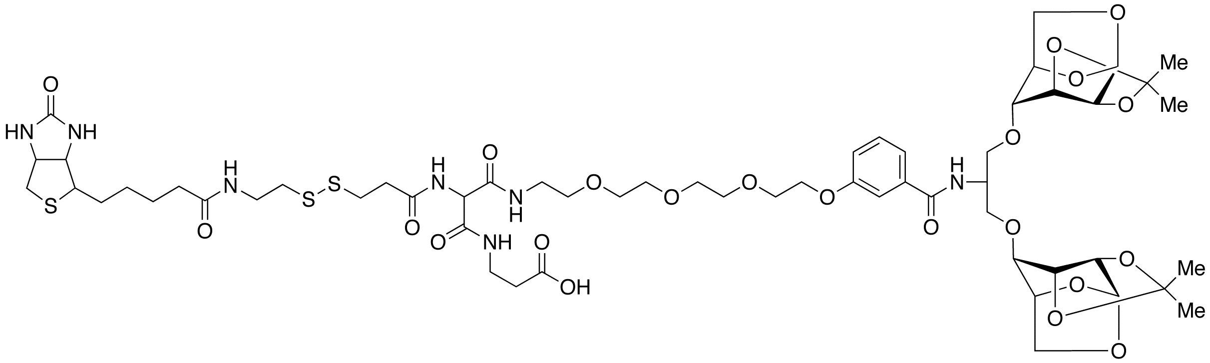 2-[(2-Biotinylamidoethyl)dithiopropionylamino]-N-11-[4-benzoyl-1,3-bis-(1,6-anhydro-2,3-isopropylidine-ß-D-manopyrano-4-yloxy)-2-propylamino-3,6,9,12-tetraoxododecanyl]-N’-[2-hydroxylcarbo