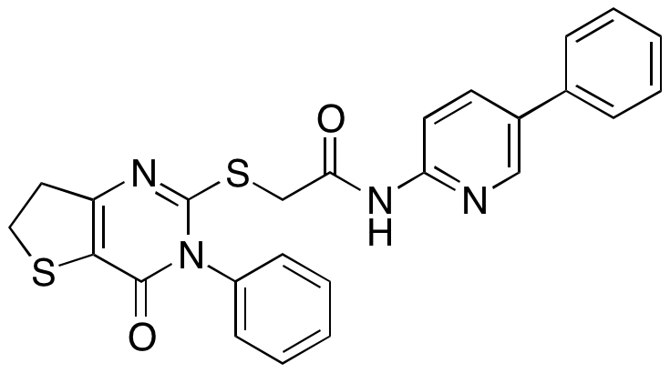 2-((4-Oxo-3-phenyl-3,4,6,7-tetrahydrothieno[3,2-d]pyrimidin-2-yl)thio)-N-(5-phenylpyridin-2-yl)acetamide