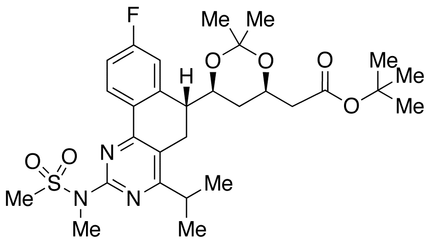 2-[(4R,6S)-6-[(R)-8-Fluoro-4-isopropyl-2-(N-methylmethylsulfonamido)-5,6-dihydrobenzo[h]quinazolin-6-yl]-2,2-dimethyl-1,3-dioxan-4-yl]acetic Acid tert-Butyl Ester