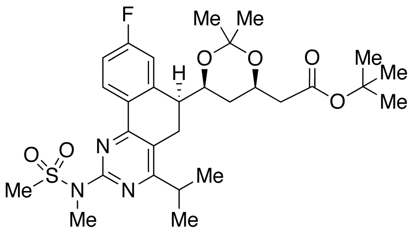 2-[(4R,6S)-6-[(S)-8-Fluoro-4-isopropyl-2-(N-methylmethylsulfonamido)-5,6-dihydrobenzo[h]quinazolin-6-yl]-2,2-dimethyl-1,3-dioxan-4-yl]acetic Acid tert-Butyl Ester