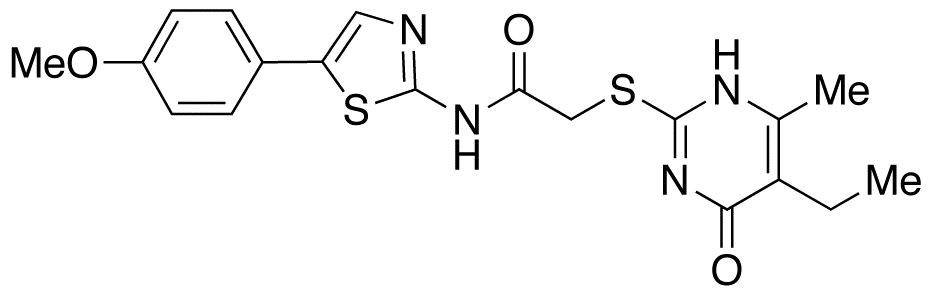 2-[(5-Ethyl-1,6-dihydro-4-methyl-6-oxo-2-pyrimidinyl)thio]-N-[4-(4-methoxyphenyl)-2-thiazolyl]acetamide