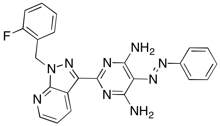 2-(1-(2-Fluorobenzyl)-1H-pyrazolo[3,4-b]pyridin-3-yl)-5-(phenyldiazenyl)pyrimidine-4,6-diamine