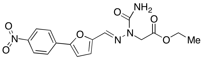 2-[1-(Aminocarbonyl)-2-[[5-(4-nitrophenyl)-2-furanyl]methylene]hydrazinyl]-acetic Acid Ethyl Ester