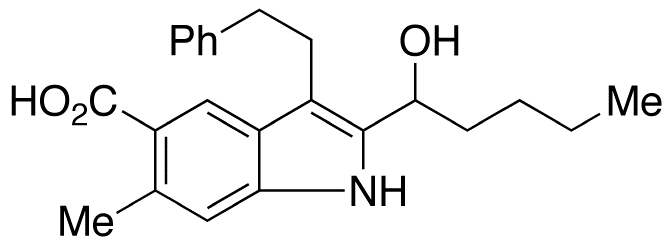 2-(1-Hydroxypentyl)-6-methyl-3-(2-phenylethyl)-1H-indole-5-carboxylic Acid