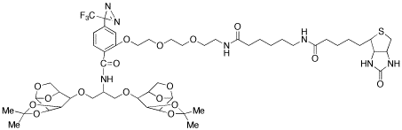 2-[2-[2-[2-[6-(Biotinylaminohexanoyl]aminoethoxy]ethoxy]ethoxy]-4-[3-(trifluoromethyl)-3H-diazirin-3-yl]benzoic Acid 1,3-Bis[1,6-anhydro-2,3-O-isopropylidene-β-D-mannopyranos-4-yloxy)-2-propylami