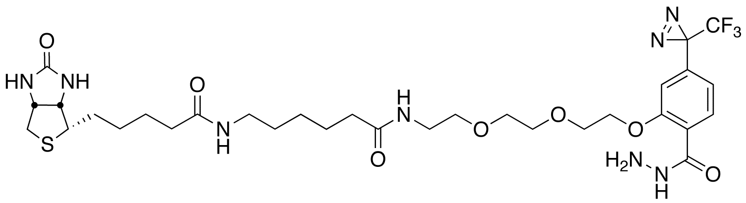 2-[2-[2-[2-[6-(Biotinylaminohexanoyl]aminoethoxy]ethoxy]ethoxy]-4-[3-(trifluoromethyl)-3H-diazirin-3-yl]benzoic Acid Hydrazide