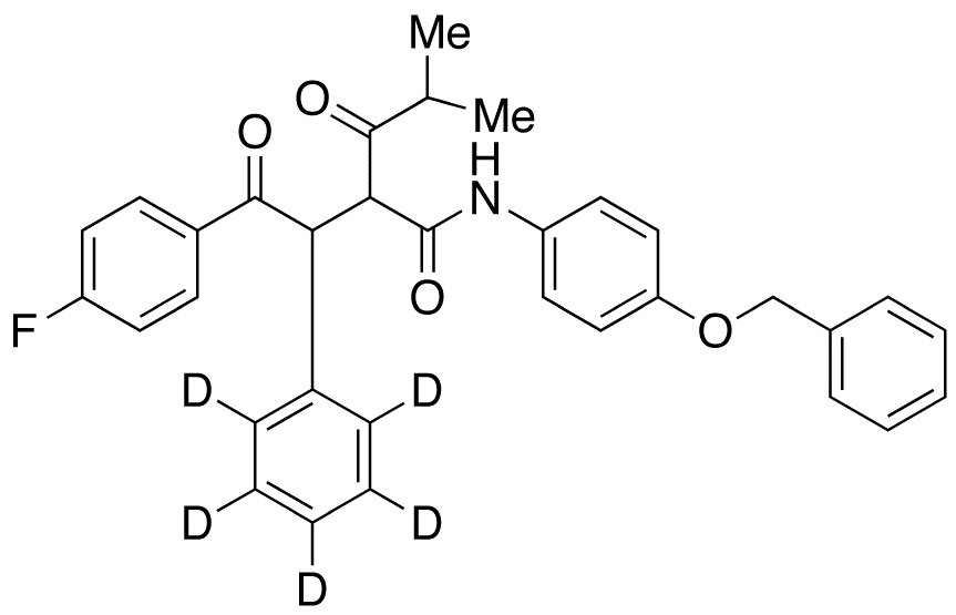 2-[2-(4-Fluorophenyl)-2-oxo-1-phenyl-d5-ethyl]-4-methyl-3-oxo-pentanoic Acid, (4-Benzyloxy-phenyl)-amide