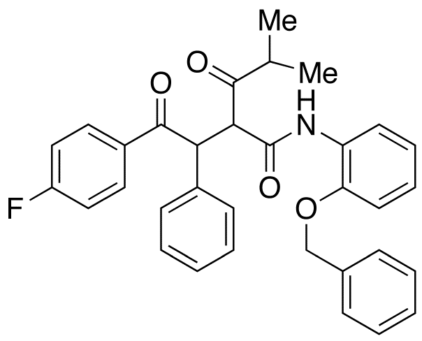 2-[2-(4-Fluorophenyl)-2-oxo-1-phenyl-ethyl]-4-methyl-3-oxo-pentanoic Acid, (2-Benzyloxy-phenyl)-amide