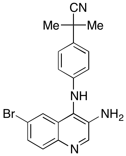 2-(4-((3-Amino-6-bromoquinolin-4-yl)amino)-phenyl)-2-methylpropanenitrile