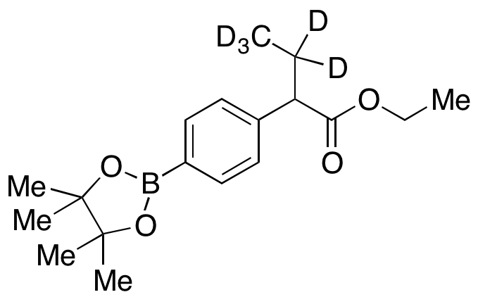 2-[4-(4,4,5,5-Tetramethyl-[1,3,2]dioxaborolan-2-yl)phenyl]butyric Acid Ethyl Ester-d5