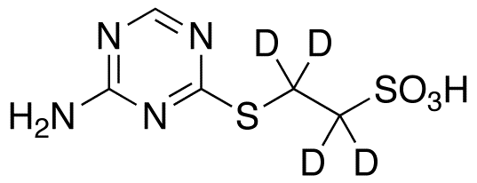 2-(4-Amino-1,3,5-triazin-2-yl)sulfanylethanesulfonic Acid-d4