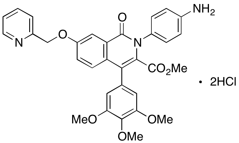 2-(4-Aminophenyl)-1,2-dihydro-1-oxo-7-(2-pyridinylmethoxy)-4-(3,4,5-trimethoxyphenyl)-3-isoquinolinecarboxylic Acid Methyl Ester Dihydrochloride