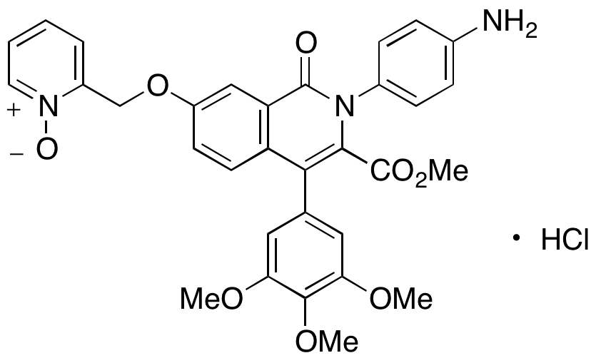 2-(4-Aminophenyl)-1,2-dihydro-7-[(1-oxido-2-pyridinyl)methoxy]-1-oxo-4-(3,4,5-trimethoxyphenyl)-3-isoquinolinecarboxylic Acid methyl Ester Monohydrochloride