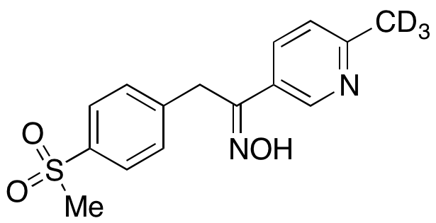 2-(4-methylsulfonyl)phenyl-1-(6-methylpyridin-3-yl)ethanone Oxime-d3