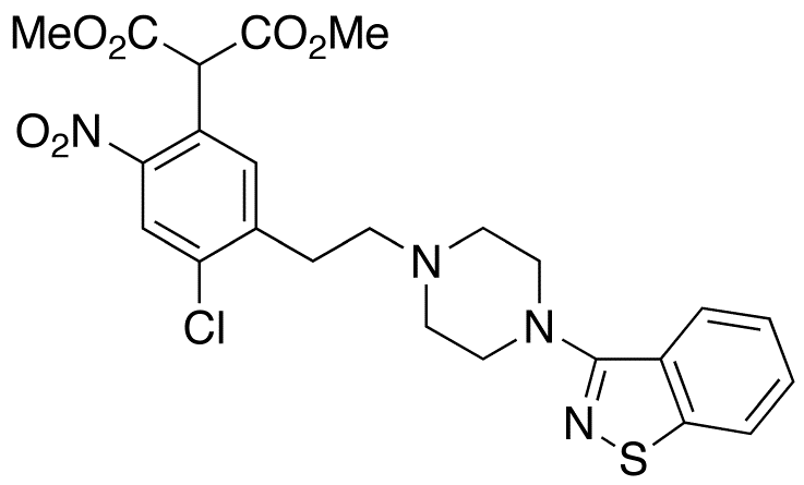 2-[5-[2-[4-(1,2-Benzisothiazol-3-yl)-1-piperazinyl]ethyl]-4-chloro-2-nitrophenyl]-propanedioic Acid 1,3-Dimethyl Ester