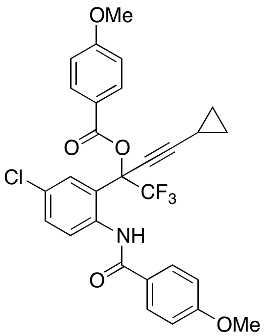 2-(5-Chloro-2-(4-methoxybenzamido)phenyl)-4-cyclopropyl-1,1,1-trifluorobut-3-yn-2-yl 4-Methoxybenzoate