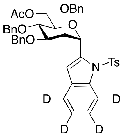 2-[6-O-Acetyl-2,3,4-tris-O-(phenylmethyl)-α-D-mannopyranosyl]-1-[(4-methylphenyl)sulfonyl]-1H-indole-d4