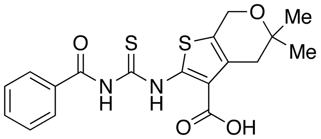 2-(Benzoylcarbamothioylamino)-5,5-dimethyl-4,7-dihydrothieno[2,3-c]pyran-3-carboxylic Acid