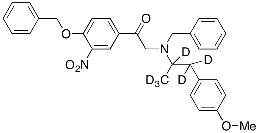 2-(Benzyl(1-(4-methoxyphenyl)propan-2-yl-d6)amino)-1-(4-(benzyloxy)-3-nitrophenyl)ethanone