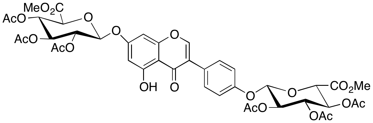 2,3,4-Tri-O-acetyl-6-methyl-β-D-glucopyranuronosyl Genistein Glucuronide Methyl Ester Triacetate