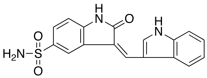 2,3-Dihydro-3-(1H-indol-3-ylmethylene)-2-oxo-1H-indole-5-sulfonamide