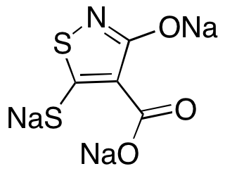 2,3-Dihydro-5-mercapto-3-oxo-4-isothiazolecarboxylic Acid Trisodium Salt