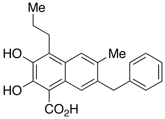 2,3-Dihydroxy-6-methyl-7-(phenylmethyl)-4-propyl-1-naphthalenecarboxylic Acid