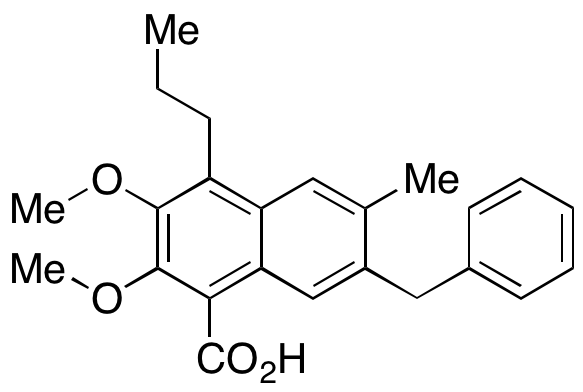 2,3-Dimethoxy-6-methyl-7-(phenylmethyl)-4-propyl-1-naphthalenecarboxylic Acid