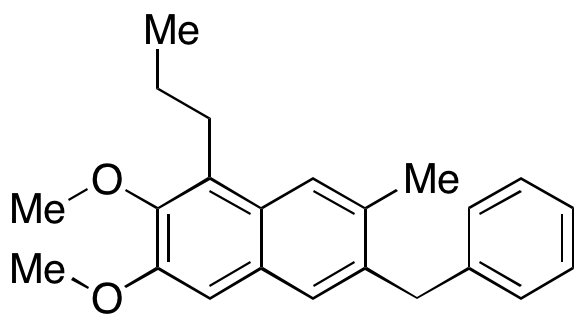 2,3-Dimethoxy-7-methyl-6-(phenylmethyl)-1-propylnaphthalene