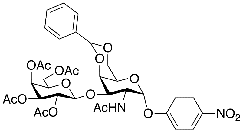 2-Acetamido-2-deoxy-4,6-O-benzylidene-3-O-(2,3,4,6-tetra-O-acetyl-β-D-galactopyranosyl)-4-nitrophenyl-α-D-galactopyranoside