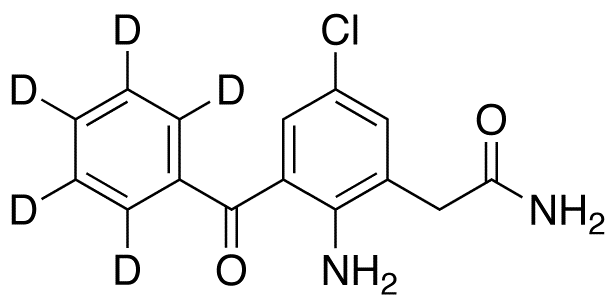 2-Amino-3-benzoyl-5-chlorobenzeneacetamide-d5