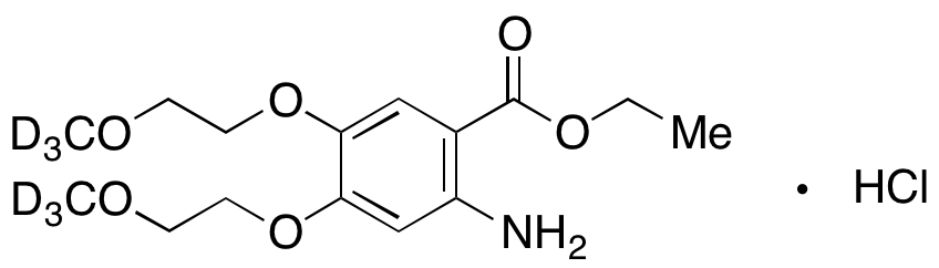 2-Amino-4,5-bis(2-methoxyethoxy)benzoic Acid Ethyl Ester-d6 Hydrochloride