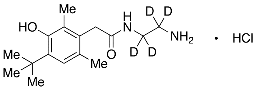 2-Aminoethyl 4-tert-Butyl-2,6-dimethyl-3-hydroxyphenylacetamide-d4 Hydrochloride